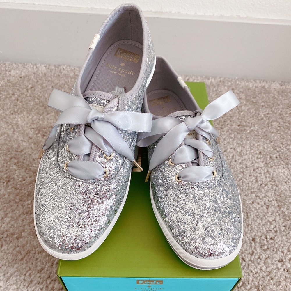 ♠️Kate Spade X Keds glitter lace up sneaker